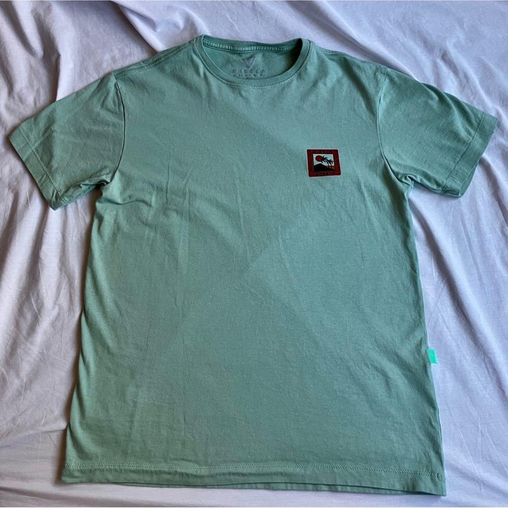 Vissla Sunrise to Sunset Graphic T-Shirt Men's Small Green Palm Tree